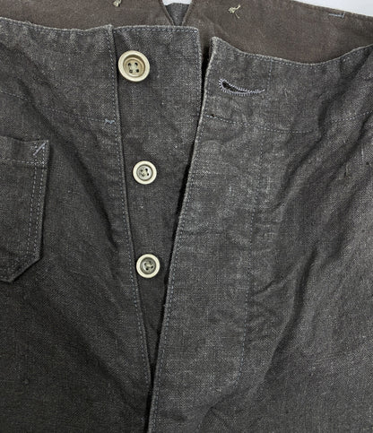 美品 NIGEL CABOURN フレンチワークパンツ ヘンプ キャンバス チャコールグレー 8046-00-50001 メンズ SIZE 34 ナイジェルケーボン