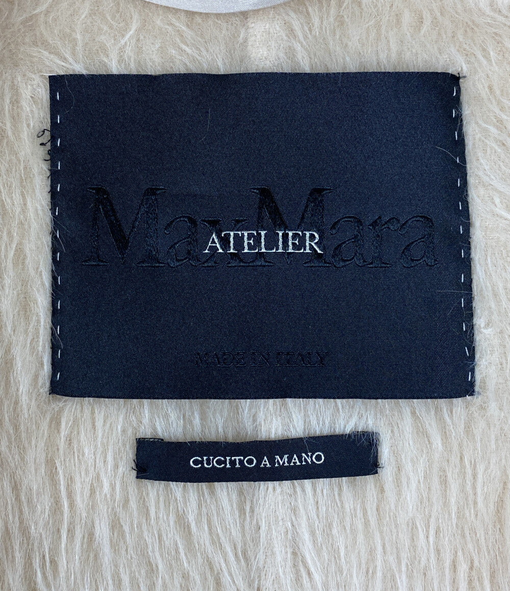 美品 MAX MARA ATELIER マックスマーラアトリエ アルパカシャギーコート クチートアマーノ 101605856 レディース SIZE M