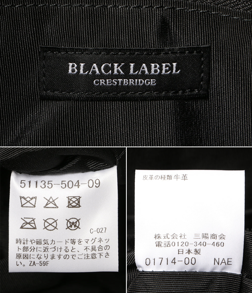 BLACK LABEL CRESTBRIDGE ショルダーバッグ エディターズバッグ ブラック メンズ ブラックレーベルクレストブリッジ