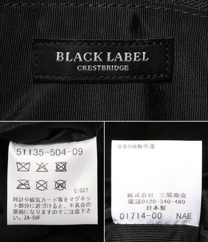 BLACK LABEL CRESTBRIDGE ショルダーバッグ エディターズバッグ ブラック メンズ ブラックレーベルクレストブリッジ