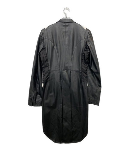 COMME des GARCONS HOMME PLUS フェイクレザー燕尾コート 2024AW PN-J035 メンズ SIZE M コムデギャルソンオムプリュス