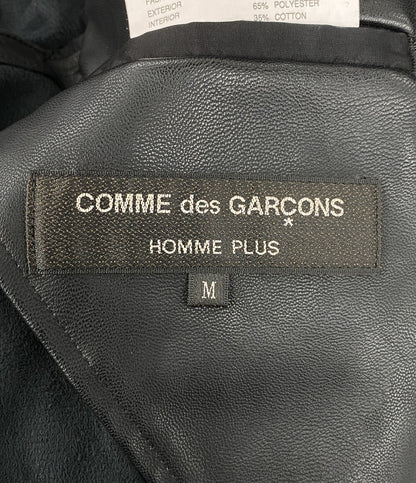 COMME des GARCONS HOMME PLUS フェイクレザー燕尾コート 2024AW PN-J035 メンズ SIZE M コムデギャルソンオムプリュス