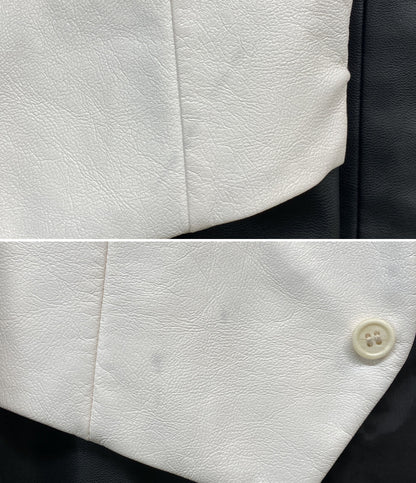 COMME des GARCONS HOMME PLUS フェイクレザー燕尾コート 2024AW PN-J035 メンズ SIZE M コムデギャルソンオムプリュス