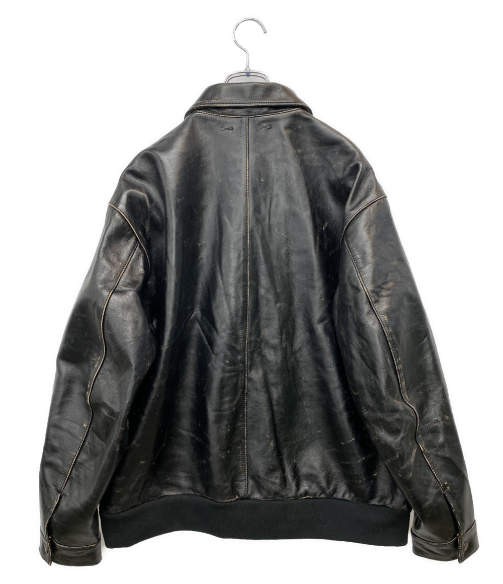 美品 F-LAGSTUF-F フラグスタフ レザージャケット TYPE A-2 DISTRESSED LEATHER JACKET FS1928 メンズ SIZE XL