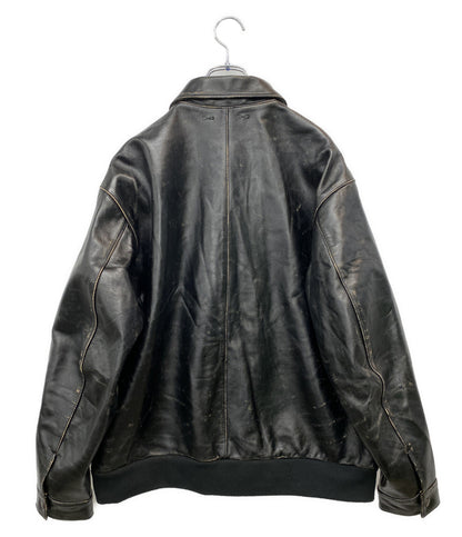 美品 F-LAGSTUF-F フラグスタフ レザージャケット TYPE A-2 DISTRESSED LEATHER JACKET FS1928 メンズ SIZE XL