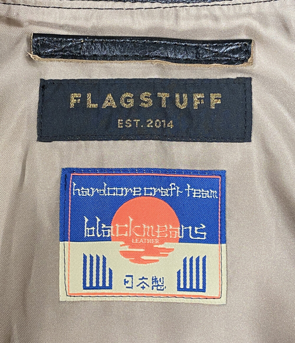 美品 F-LAGSTUF-F フラグスタフ レザージャケット TYPE A-2 DISTRESSED LEATHER JACKET FS1928 メンズ SIZE XL