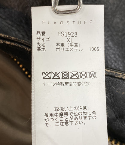 美品 F-LAGSTUF-F フラグスタフ レザージャケット TYPE A-2 DISTRESSED LEATHER JACKET FS1928 メンズ SIZE XL
