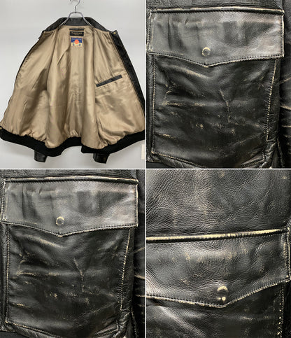 美品 F-LAGSTUF-F フラグスタフ レザージャケット TYPE A-2 DISTRESSED LEATHER JACKET FS1928 メンズ SIZE XL