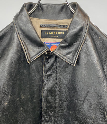 美品 F-LAGSTUF-F フラグスタフ レザージャケット TYPE A-2 DISTRESSED LEATHER JACKET FS1928 メンズ SIZE XL