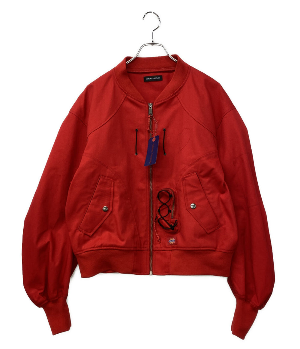 美品 HIROKI TSUZUKI×Dickies ディッキーズ ボンバージャケット BOMBER JACKET レッド メンズ SIZE F ヒロキツヅキ