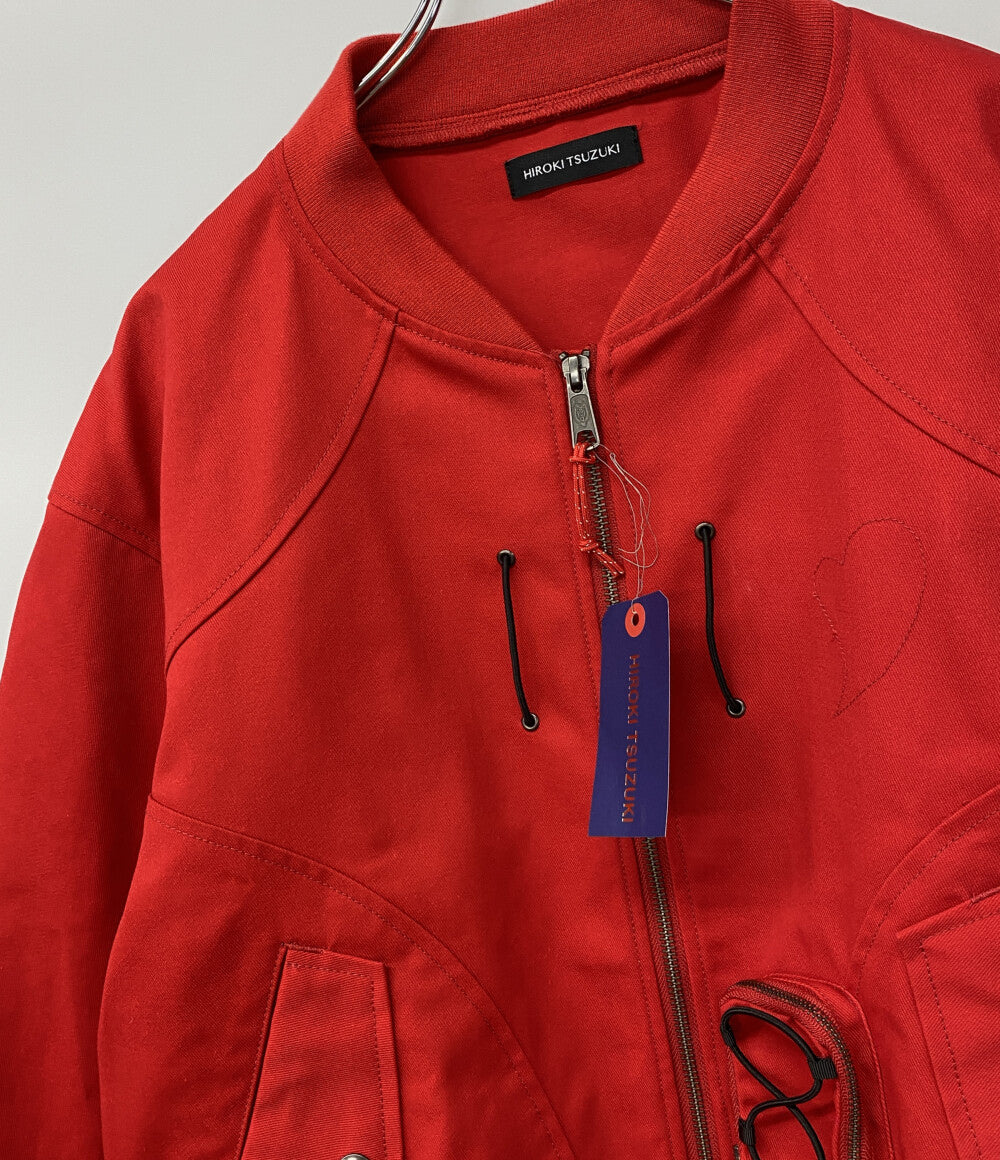 美品 HIROKI TSUZUKI×Dickies ディッキーズ ボンバージャケット BOMBER JACKET レッド メンズ SIZE F ヒロキツヅキ