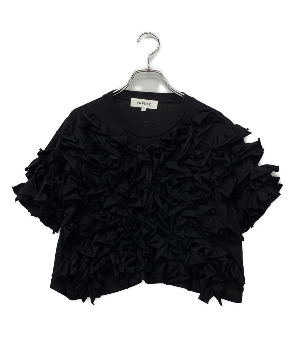 ENFOLD 半袖Tシャツ ALIEN SKIN T-SHIRT ブラック レディース SIZE 38 エンフォルド