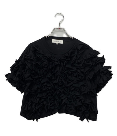 ENFOLD 半袖Tシャツ ALIEN SKIN T-SHIRT ブラック レディース SIZE 38 エンフォルド