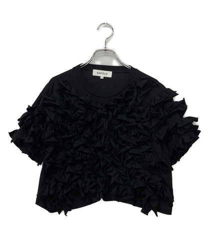 ENFOLD 半袖Tシャツ ALIEN SKIN T-SHIRT ブラック レディース SIZE 38 エンフォルド