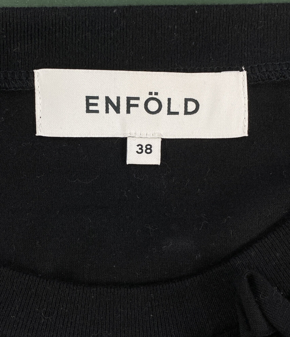 ENFOLD 半袖Tシャツ ALIEN SKIN T-SHIRT ブラック レディース SIZE 38 エンフォルド