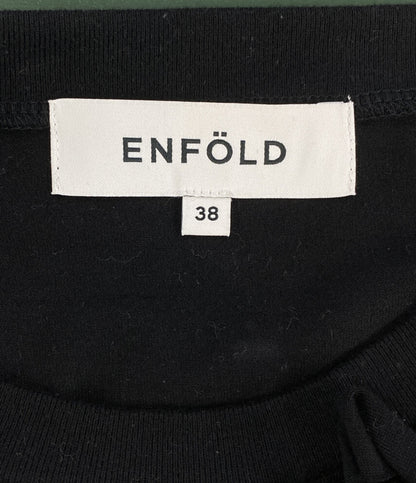 ENFOLD 半袖Tシャツ ALIEN SKIN T-SHIRT ブラック レディース SIZE 38 エンフォルド