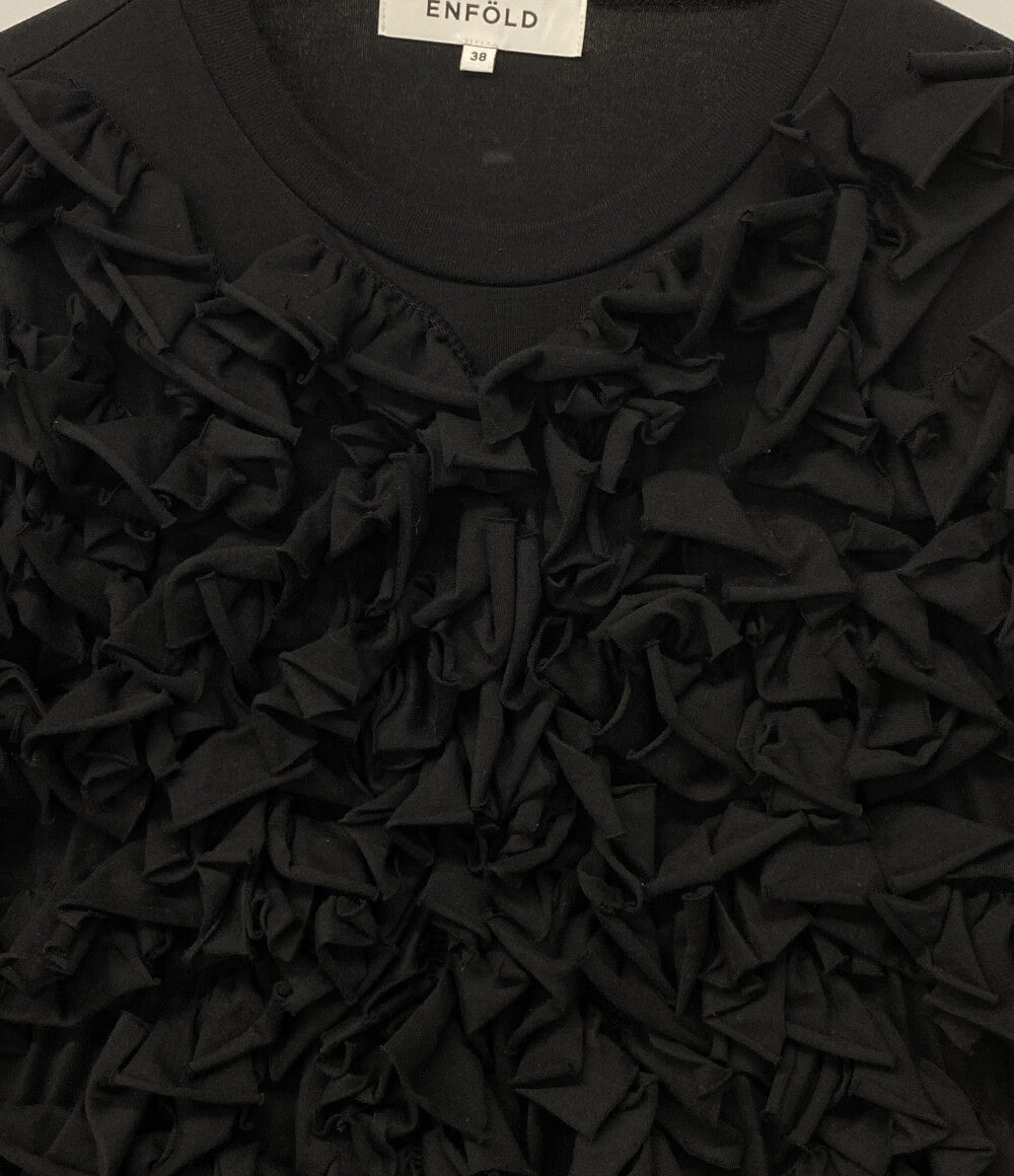 ENFOLD 半袖Tシャツ ALIEN SKIN T-SHIRT ブラック レディース SIZE 38 エンフォルド