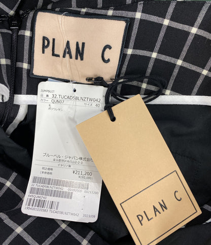 美品 PLAN C サロペットパンツ チェック 32.TUCAD58LNZTW042 レディース SIZE 40 プラン シー