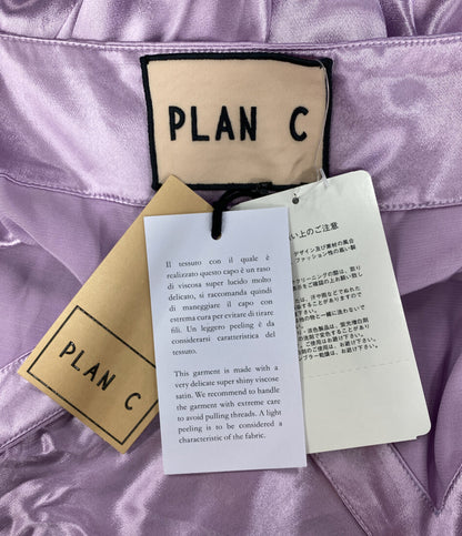 美品 PLAN C サテンスリップドレス キャミワンピ 41.ABCAF08NZ0TV019 レディース SIZE 38 プラン シー