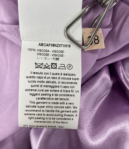 美品 PLAN C サテンスリップドレス キャミワンピ 41.ABCAF08NZ0TV019 レディース SIZE 38 プラン シー