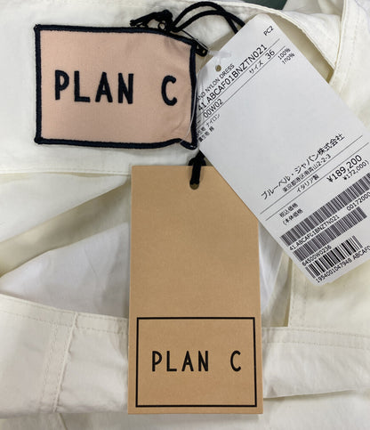 美品 PLAN C ノースリーブワンピース ホワイト 41.ABCAF01BNZTN021 レディース SIZE 36 プラン シー
