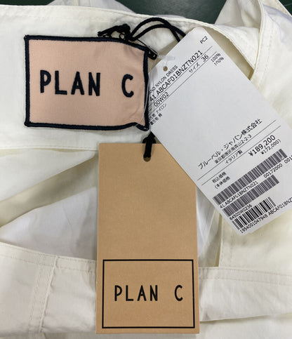 美品 PLAN C ノースリーブワンピース ホワイト 41.ABCAF01BNZTN021 レディース SIZE 36 プラン シー