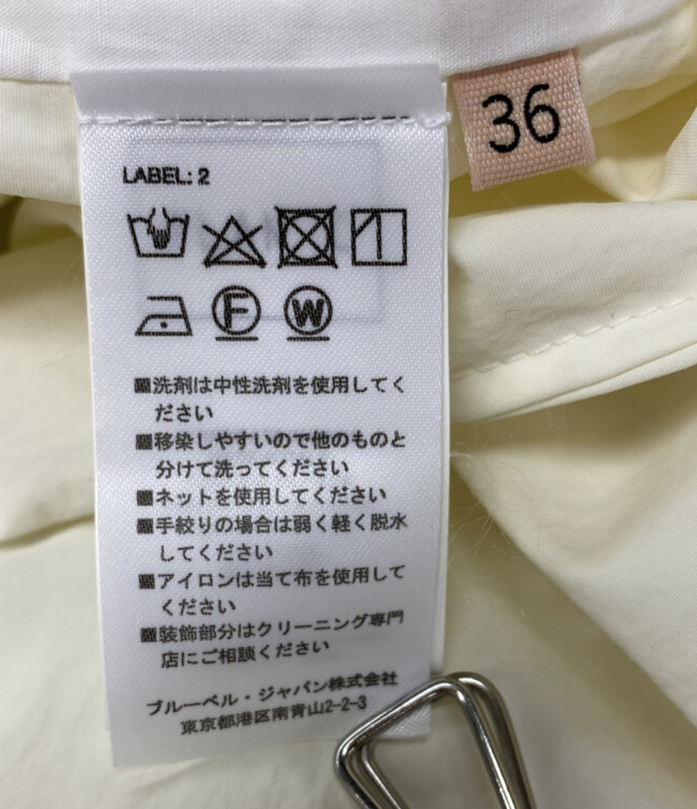 美品 PLAN C ノースリーブワンピース ホワイト 41.ABCAF01BNZTN021 レディース SIZE 36 プラン シー