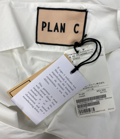 美品 PLAN C ブラウス フィッシュテールスリーブドレス ホワイト レディース SIZE 38 プラン シー