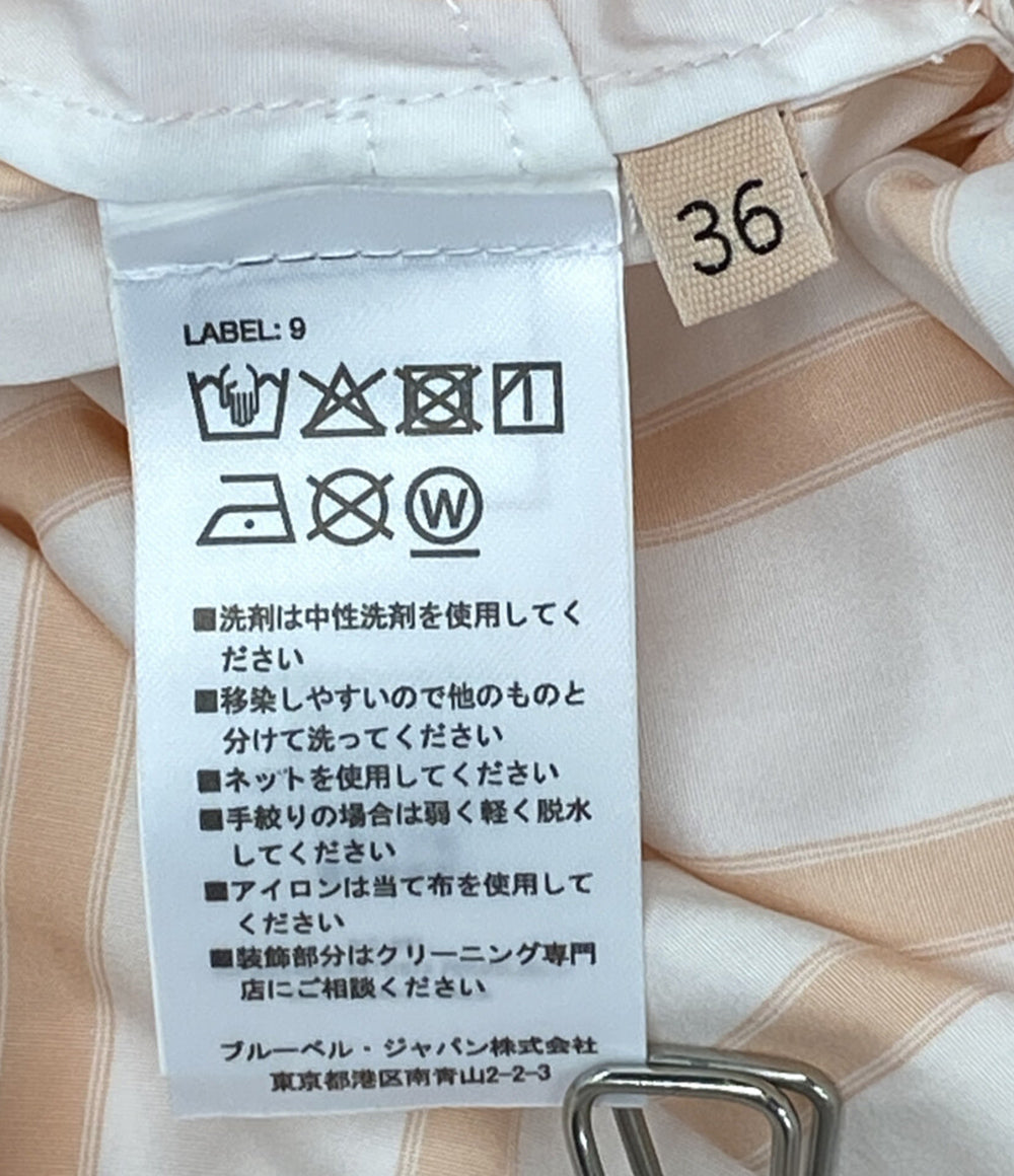 美品 PLAN C ノースリーブワンピース ストライプ41.ABCAF02NBZTC074 レディース SIZE 36 プラン シー