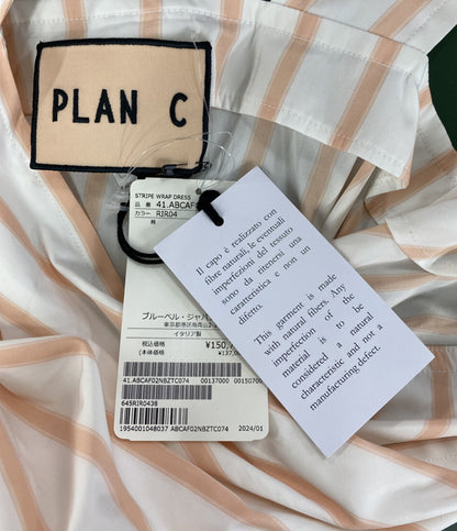 美品 PLAN C ノースリーブワンピース ストライプ 41.ABCAF02NBZTC074 レディース SIZE 40 プラン シー