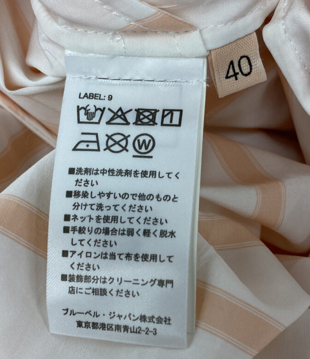 美品 PLAN C ノースリーブワンピース ストライプ 41.ABCAF02NBZTC074 レディース SIZE 40 プラン シー