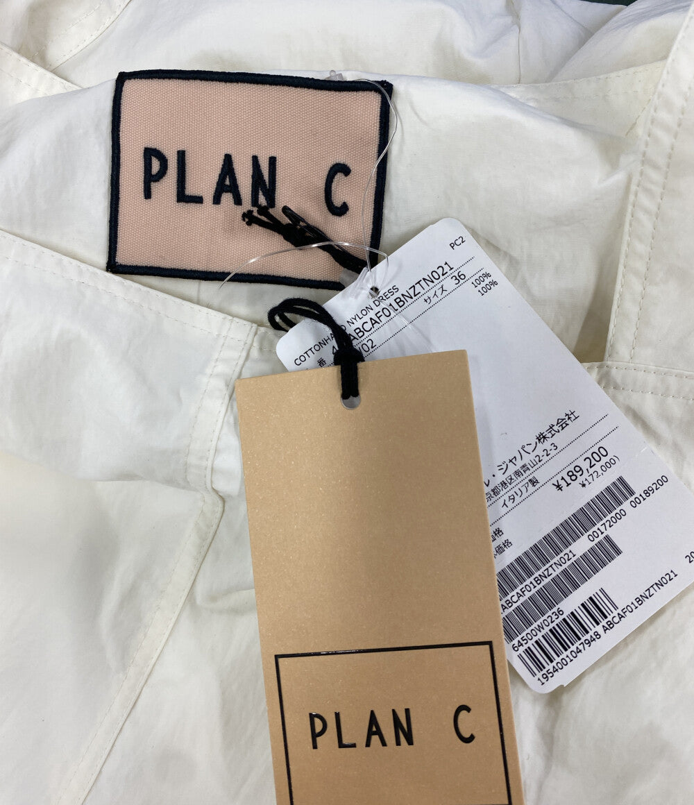 美品 PLAN C ノースリーブワンピース ホワイト 41.ABCAF01BNZTN021 レディース SIZE 36 プラン シー