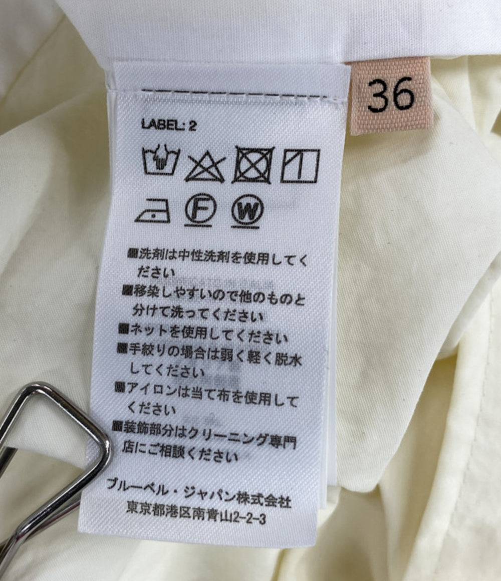 美品 PLAN C ノースリーブワンピース ホワイト 41.ABCAF01BNZTN021 レディース SIZE 36 プラン シー