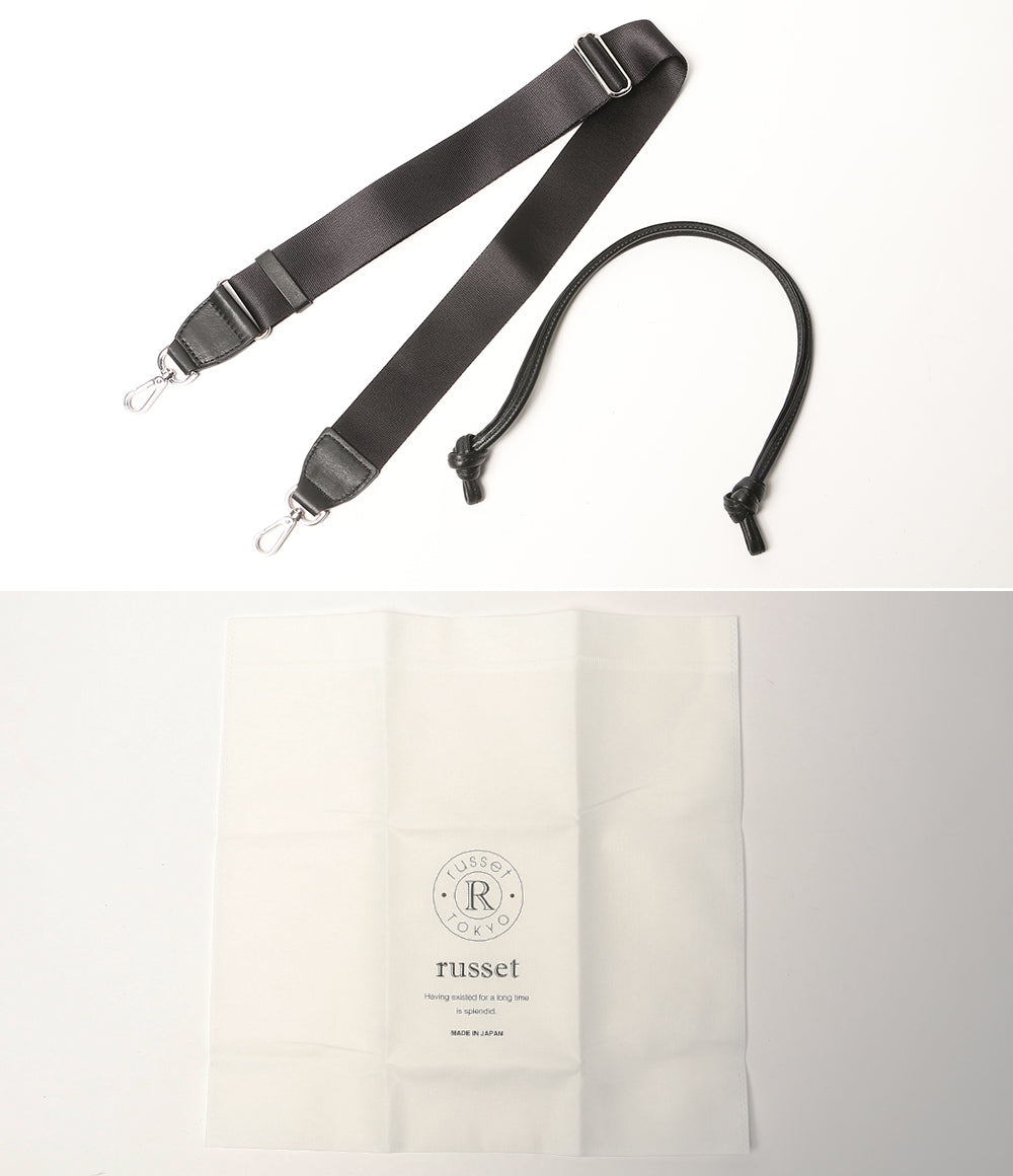 美品 russet ハンドバッグ ワンショル 2WAY ナイロン ブラック レディース ラシット