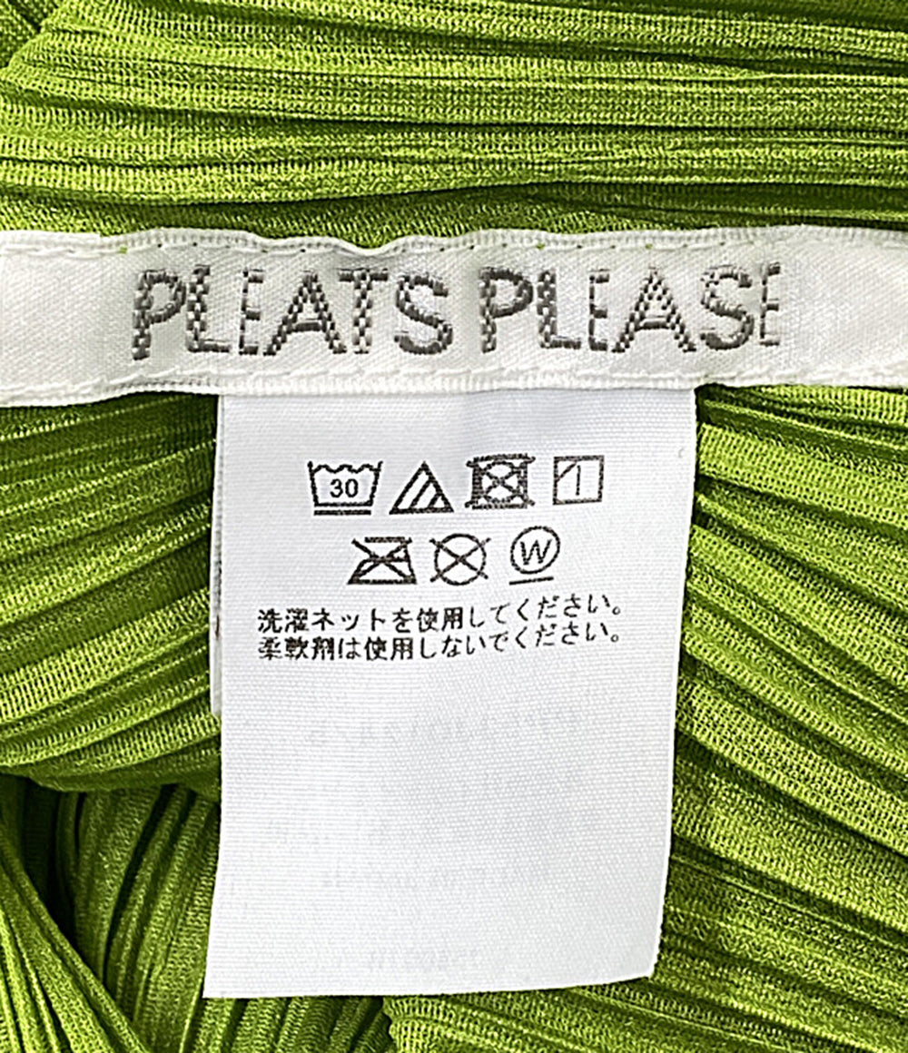 美品 PLEATS PLEASE カーディガン グリーン PP53JO124 レディース SIZE 5 プリーツプリーズ
