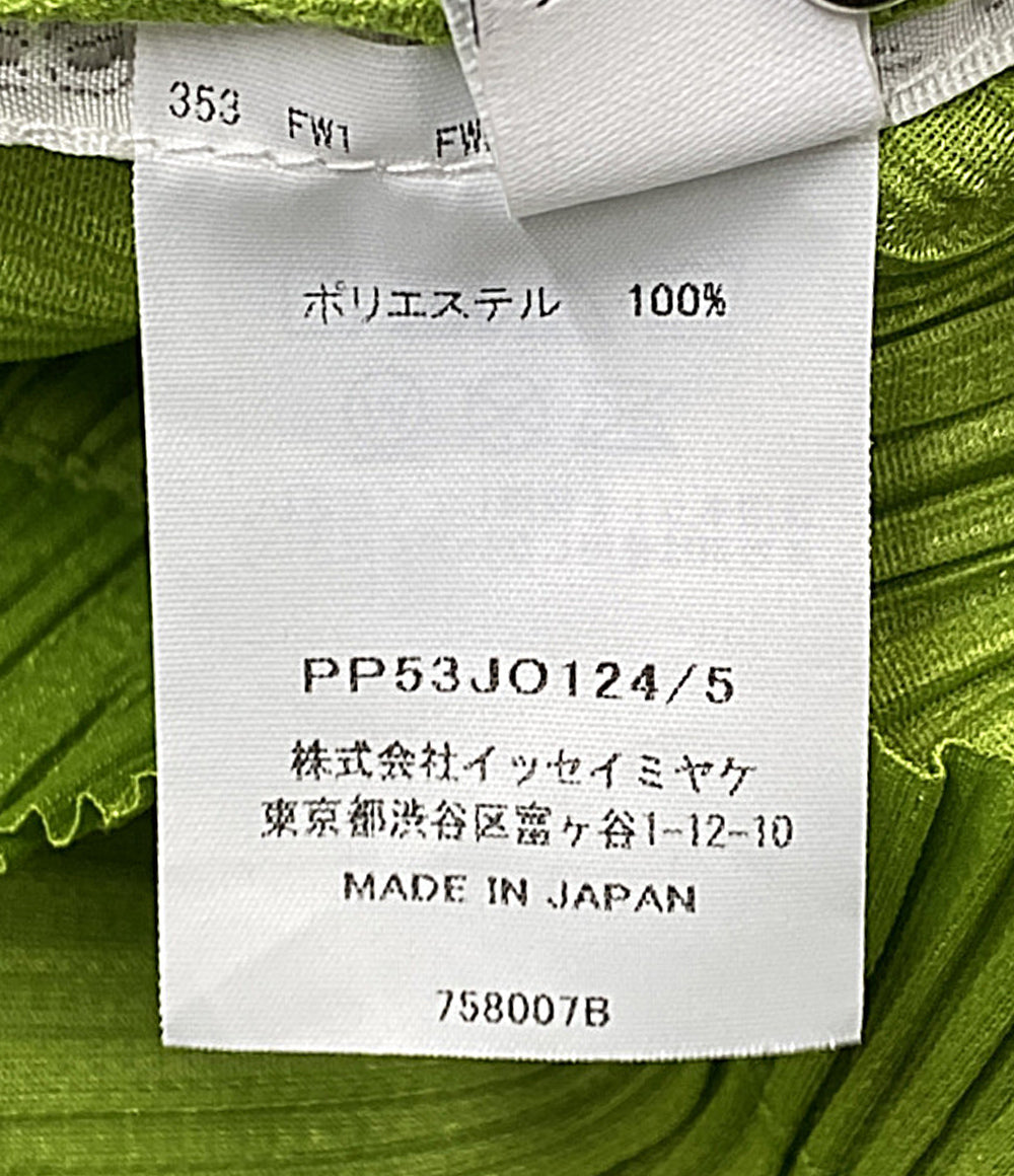美品 PLEATS PLEASE カーディガン グリーン PP53JO124 レディース SIZE 5 プリーツプリーズ