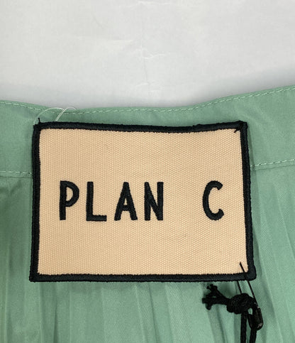 美品 PLAN C プリーツスカート グリーン GOCAB10GEZTP076 レディース SIZE 36 プラン シー