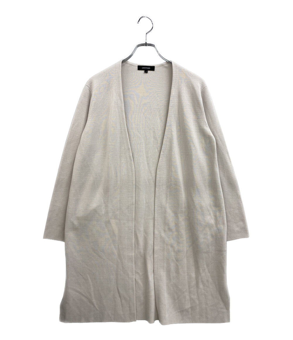 美品 UNTITLED カーディガン アイボリー 153-33454 レディース SIZE 2 アンタイトル