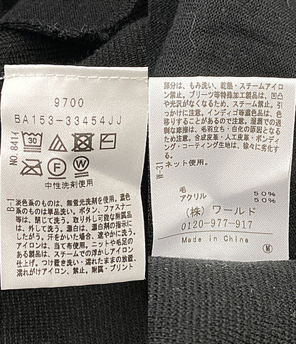 美品 UNTITLED カーディガン ブラック 153-33454 レディース SIZE 2 アンタイトル