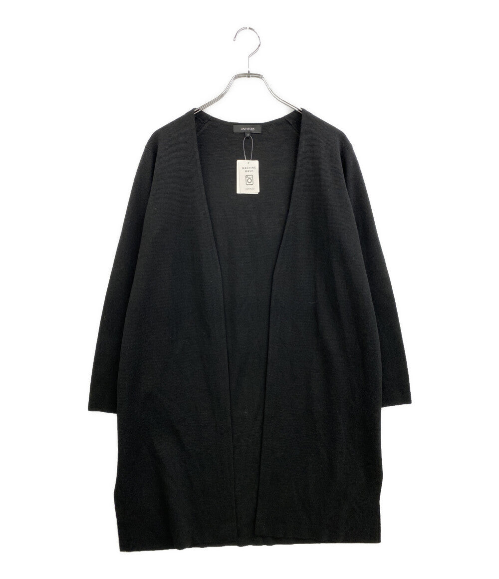 美品 UNTITLED カーディガン ブラック 153-33454 レディース SIZE 2 アンタイトル