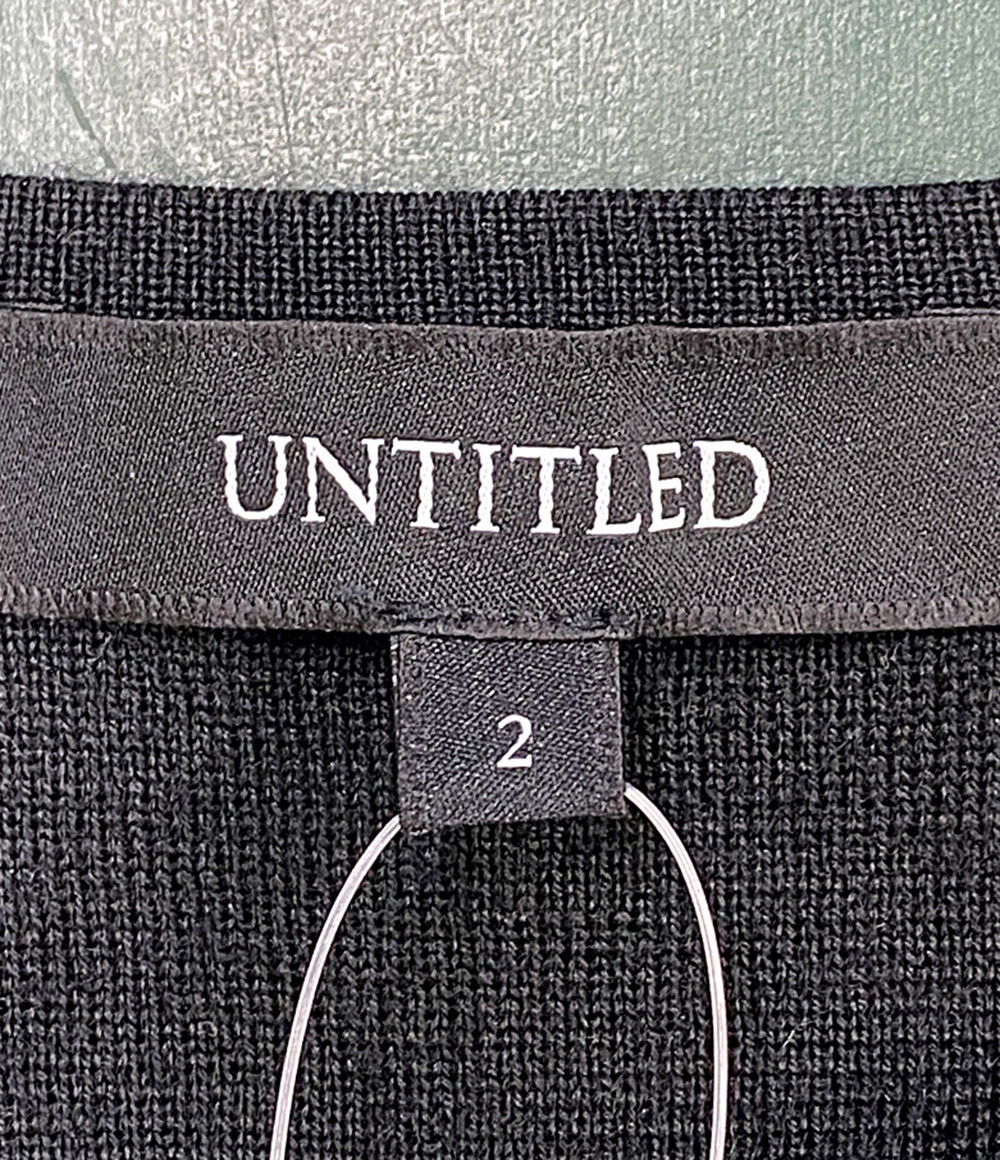 美品 UNTITLED カーディガン ブラック 153-33454 レディース SIZE 2 アンタイトル