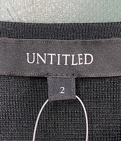 美品 UNTITLED カーディガン ブラック 153-33454 レディース SIZE 2 アンタイトル