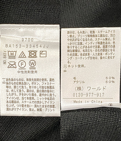 美品 UNTITLED カーディガン ブラック 153-33454 レディース SIZE 2 アンタイトル