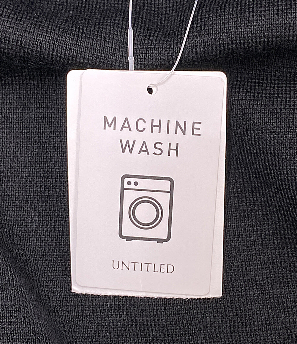 美品 UNTITLED カーディガン ブラック 153-33454 レディース SIZE 2 アンタイトル