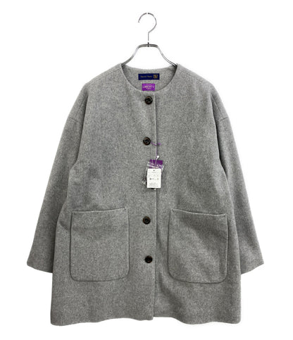 美品 Shower Party コート 裏リバティ ノーカラーコート グレー レディース SIZE 1 シャワーパーティー