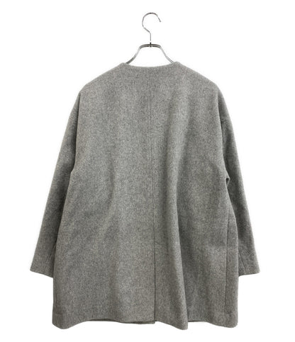 美品 Shower Party コート 裏リバティ ノーカラーコート グレー レディース SIZE 1 シャワーパーティー