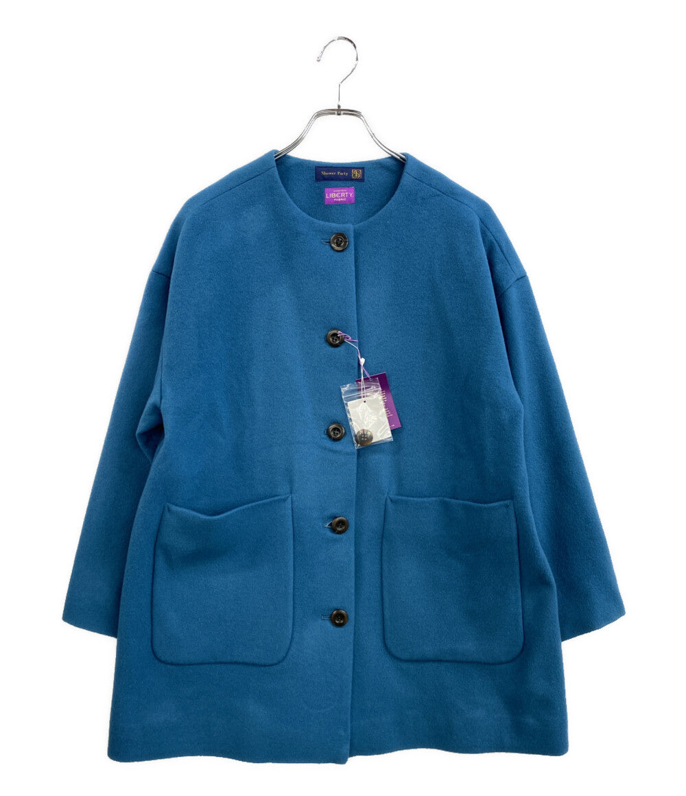 Shower Party コート 裏リバティ ノーカラーコート レディース SIZE 1 シャワーパーティー