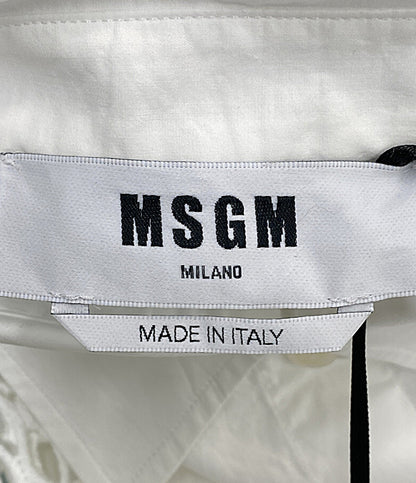 MSGM 長袖シャツワンピース MESH MIX LONG BLOUSE 3441MDA183 レディース SIZE 36 エムエスジーエム