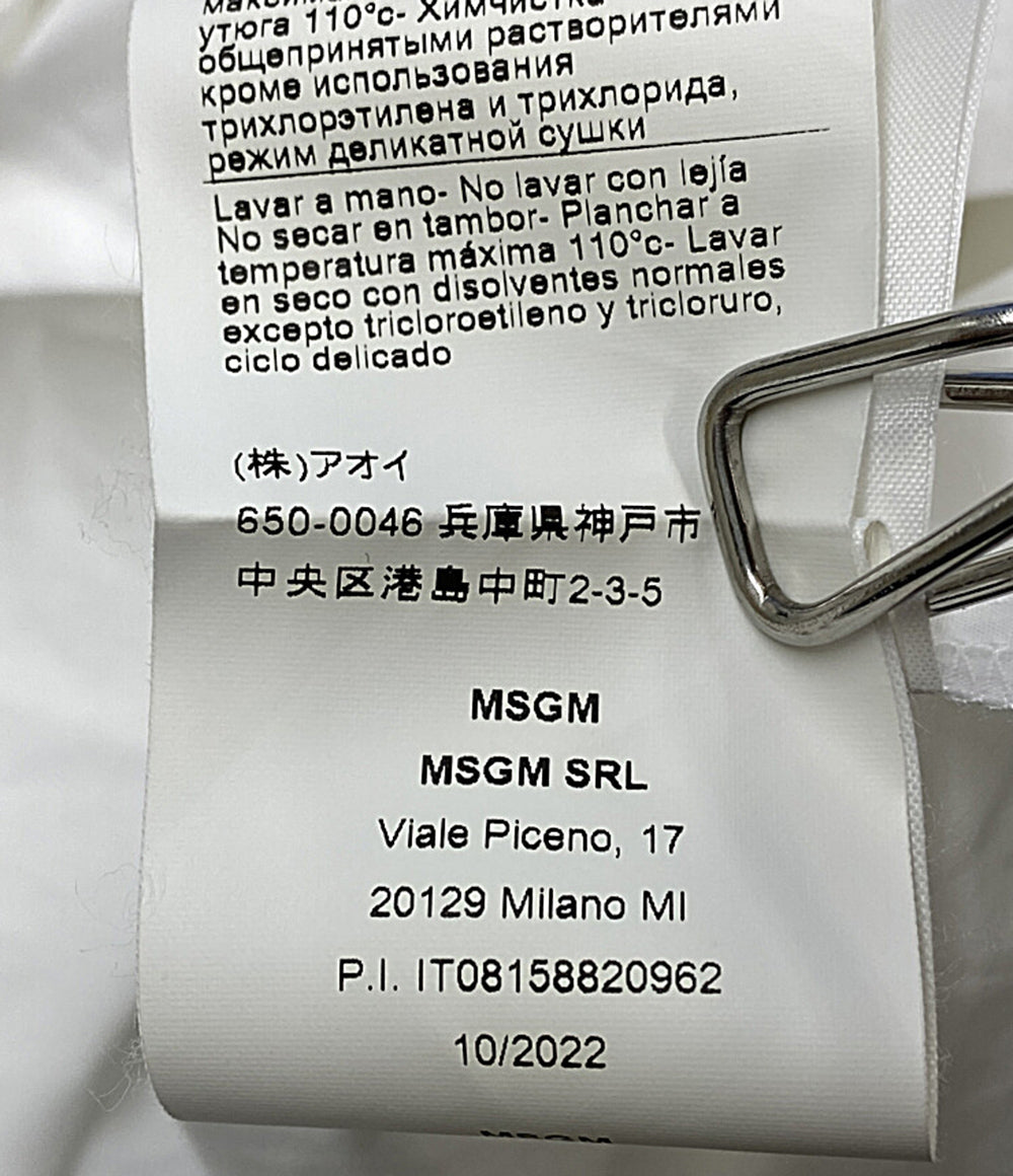 MSGM 長袖シャツワンピース MESH MIX LONG BLOUSE 3441MDA183 レディース SIZE 36 エムエスジーエム
