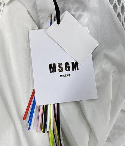 MSGM 長袖シャツワンピース MESH MIX LONG BLOUSE 3441MDA183 レディース SIZE 36 エムエスジーエム
